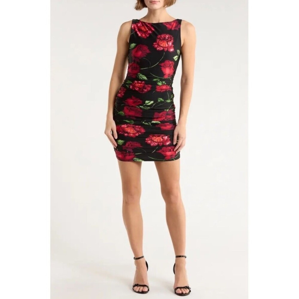Afrm Women's Black and Red Bodycon-dresses